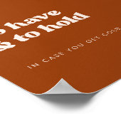 Stijlvol oranje om vast te houden trouwdeken poster (Hoek)