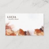 Stijlvol Oranje Waterverf Ink Visitekaartje (Voorkant)