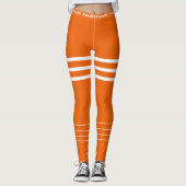 Stijlvol oranje werkstuk leggings (Voorkant)