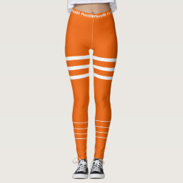 Stijlvol oranje werkstuk leggings