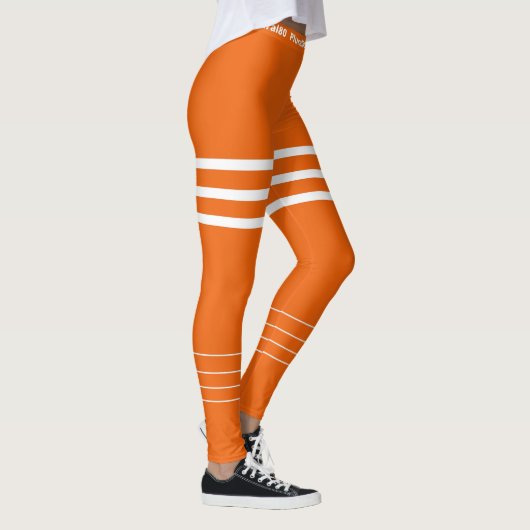 Stijlvol oranje werkstuk leggings (Rechts)