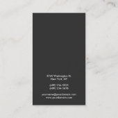 Stijlvol Oranje zwart monogram Visitekaartje (Achterkant)