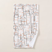 Stijlvol Oranje zwart patroon Bad Handdoek (Handdoek)