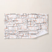 Stijlvol Oranje zwart patroon Bad Handdoek (Handdoek)