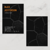 Stijlvol Oranje zwart stoon Visitekaartje (Voorkant / Achterkant)