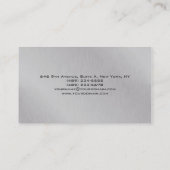 Stijlvol, origineel, schoner, grijs, uniek visitekaartje (Achterkant)