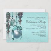Stijlvol Ornamenten kerstfeest Uitnodigen Kaart (Voorkant)