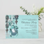 Stijlvol Ornamenten kerstfeest Uitnodigen Kaart (Staand voorkant)