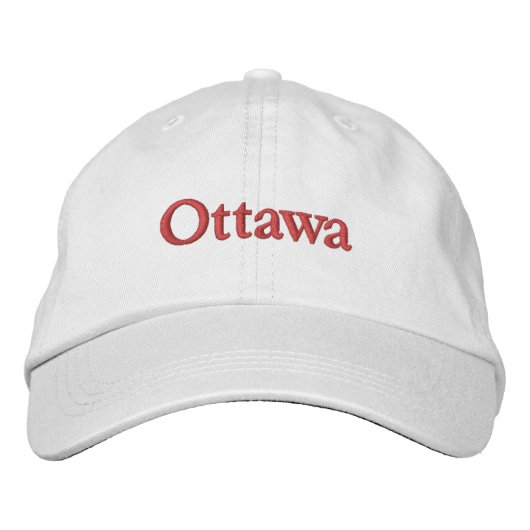 Stijlvol Ottawa Geborduurde Pet (Voorkant)