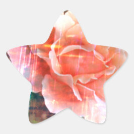 Stijlvol oud Roos Ster Sticker