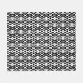 Stijlvol ovale geometrisch patroon in zwart-wit fleece deken (Voorkant (Horizontaal))