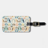 Stijlvol ovendematroon - complementaire kleuren bagagelabel (Voorkant horizontaal)