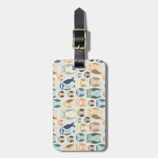 Stijlvol ovendematroon - complementaire kleuren bagagelabel (Voorkant verticaal)