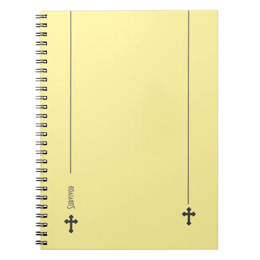 Stijlvol Overlevende Kruis Notitieboek (Voorkant)