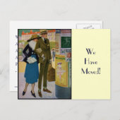 Stijlvol  paar adreswijziging aankondigingskaart (Voorkant / Achterkant)