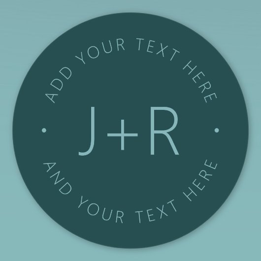 Stijlvol paar Monogram bewerkbare tekst waterdicht Labels