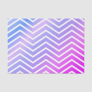 Stijlvol Paars blauw Ombre Chevron Tissuepapier