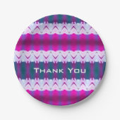 Stijlvol Paars Blauwgroen en roze gebarsten Papieren Bordje (Voorkant)