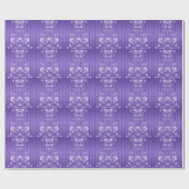 Stijlvol paars bloemverpakkings papier (Vlak)