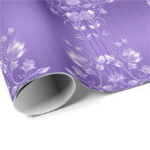 Stijlvol paars bloemverpakkings papier (Rol Hoek)