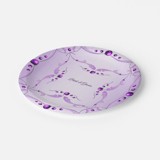 Stijlvol Paars decoratief Bord (Gekanteld)