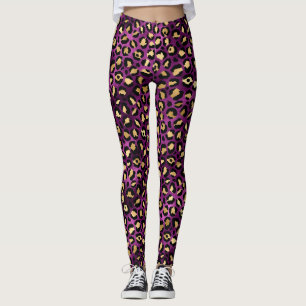Stijlvol Paars en goudolieramp Leggings