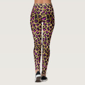 Stijlvol Paars en goudolieramp Leggings (Achterkant)