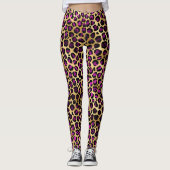 Stijlvol Paars en goudolieramp Leggings (Voorkant)