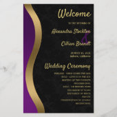 Stijlvol Paars en goudweddenschap (Voorkant)