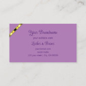 Stijlvol Paars en Lila met fotoprofessional Visitekaartje (Achterkant)