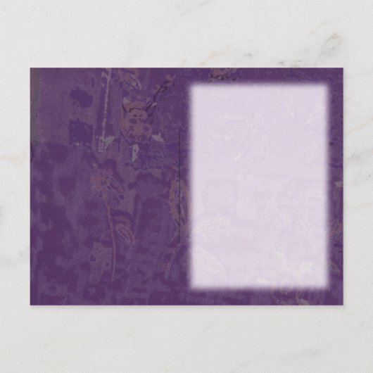 Stijlvol Paars en wit Floral Wedding RSVP Uitnodiging Briefkaart (Achterkant)