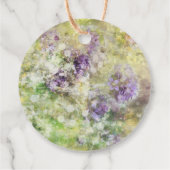 Stijlvol Paars Floral Bedankjes Labels (Achterkant)