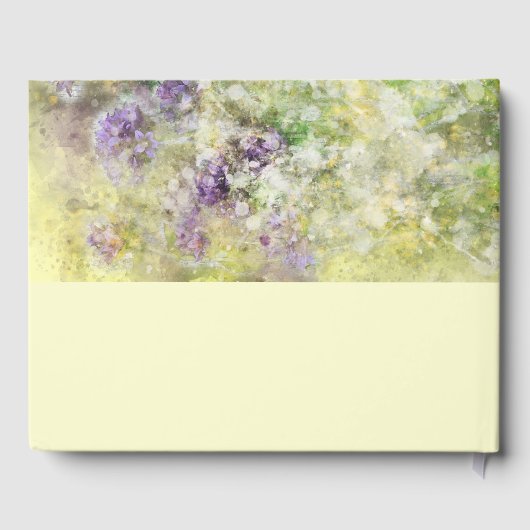 Stijlvol Paars Floral Gastenboek (Achterkant)