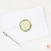 Stijlvol Paars Floral Ronde Sticker (Envelop)