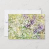 Stijlvol Paars Floral RSVP Kaartje (Achterkant)