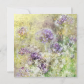 Stijlvol Paars Floral Save The Date (Achterkant)