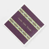 Stijlvol Paars Floral Servet (Hoek)