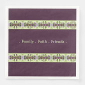 Stijlvol Paars Floral Servet (Voorkant)