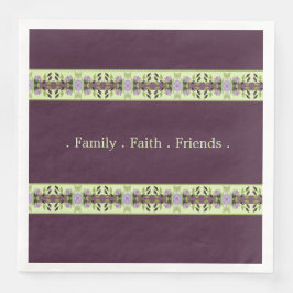 Stijlvol Paars Floral Servet