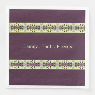 Stijlvol Paars Floral Servet