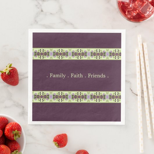 Stijlvol Paars Floral Servet (Insitu)