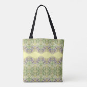 Stijlvol Paars Floral Tote Bag (Achterkant)