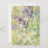 Stijlvol Paars Floral Wedding Kaart (Achterkant)