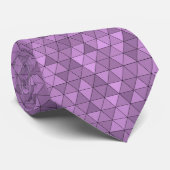 Stijlvol paars geometrisch modern patroon stropdas (Opgerold)