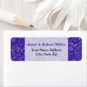 Stijlvol Paars glitter Etiket (Insitu)