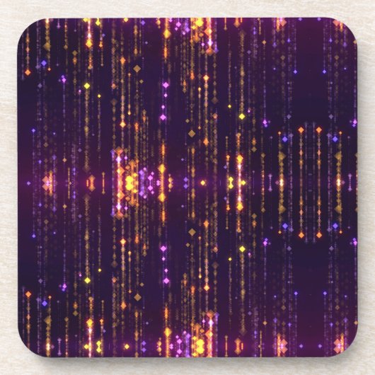 Stijlvol Paars Glitter Gold Mogern Sparkl Bier Onderzetter (Voorkant)