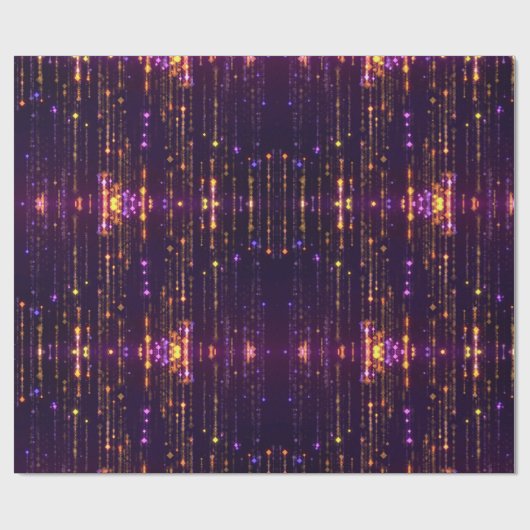 Stijlvol Paars Glitter Gold Mogern Sparkl Cadeaupapier (Vlak)