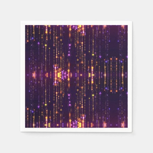 Stijlvol Paars Glitter Gold Mogern Sparkl Servet (Voorkant)