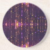 Stijlvol Paars Glitter Gold Mogern Sparkl Zandsteen Onderzetter (Voorkant)