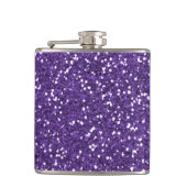 Stijlvol Paars glitter Heupfles (Voorkant)